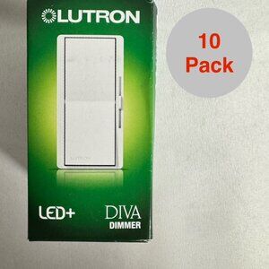 🔥(10 PCS) LUTRON DVCL-153-WH Single /3-Way 150W CFL/ LED 600W Diva Dimmer White